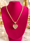 Crystal Pave Heart Necklace