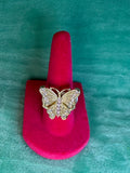 🦋✨ Crystal Butterfly Statement Ring ✨🦋